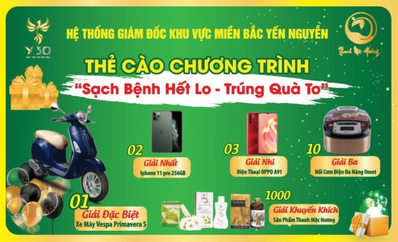 thẻ cào khuyến mại của Thanh Mộc Hương